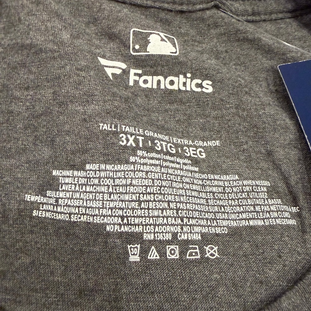Fanatics Atlanta Braves 2021 National League Champions T-Shirt Gray Mens 3XT NEW - Picture 5 of 7